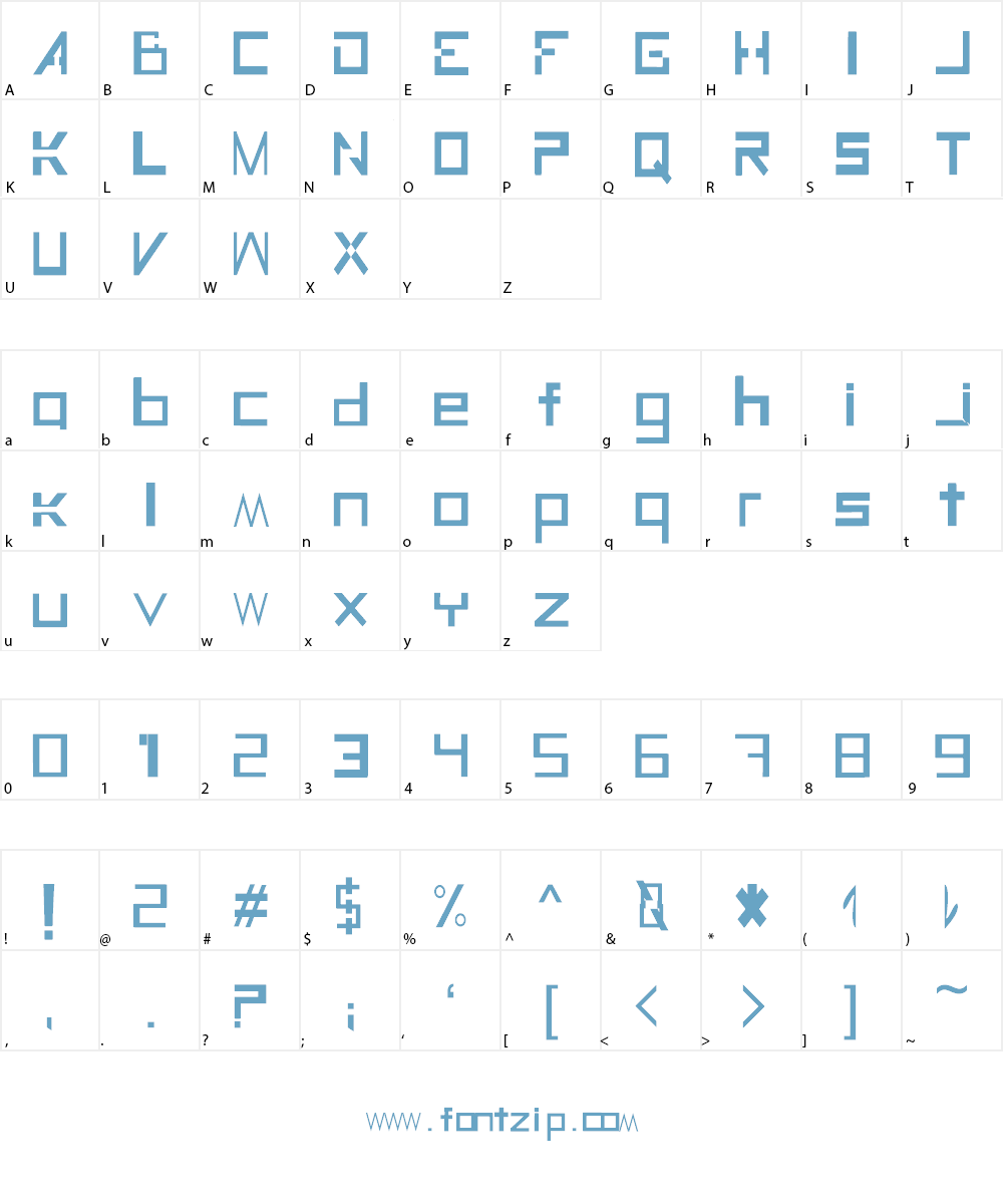 Space dude Font Character